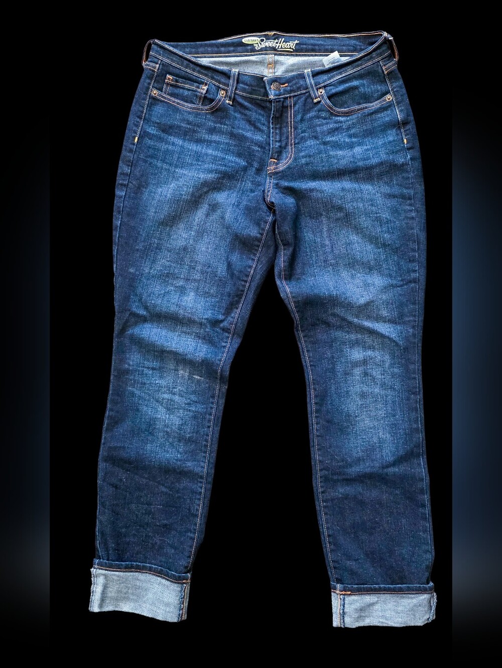 Old Navy Dark Blue Straight-Leg Women's Jeans